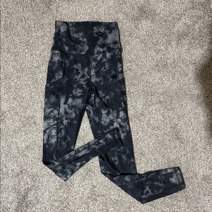 American Eagle Black Tie-Dye Leggings